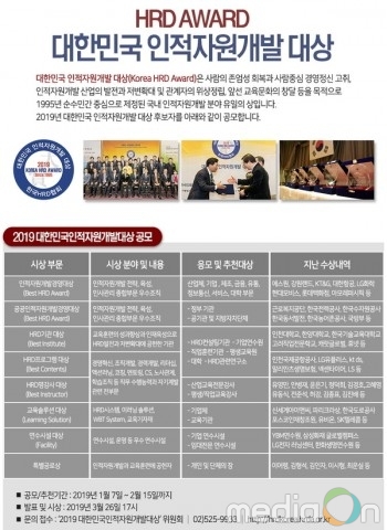 ‘2019 HRD KOREA 대회’ 대한민국인적자원개발대상 공모